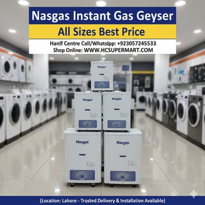 Nasgas Instant Gas Geyser – Original | Best Rate | All Models