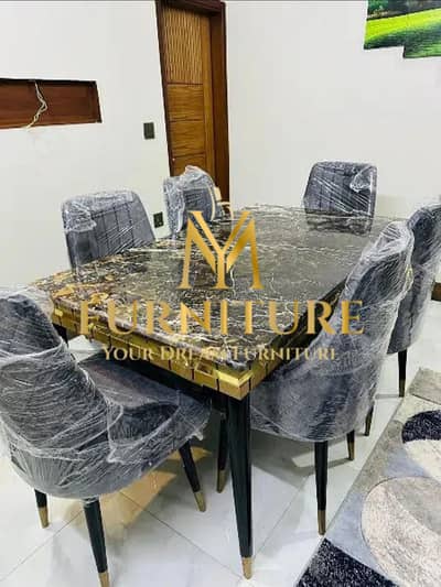 6 Seater Dinning Table - Dinning Set - Wooden Dinning Chairs - Table