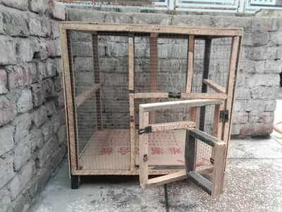 new wooden cage double door3ft front 2ft hight 1ft9 inches side