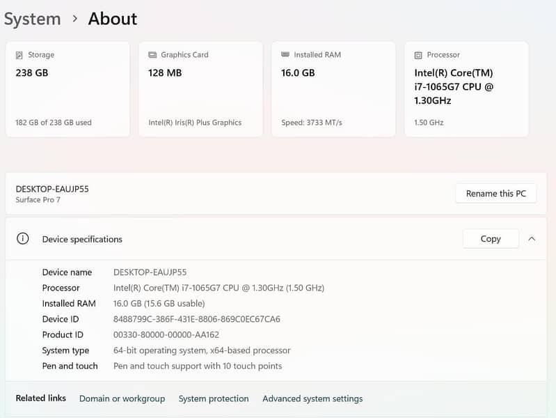 Microsoft surface 7 1