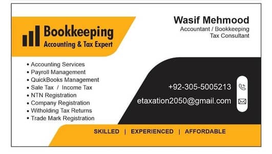 Bookkeeping, Accounting & Taxation