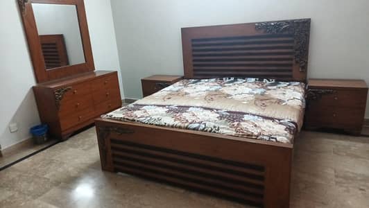 bed set + 5 seater sofa set + centre table set
