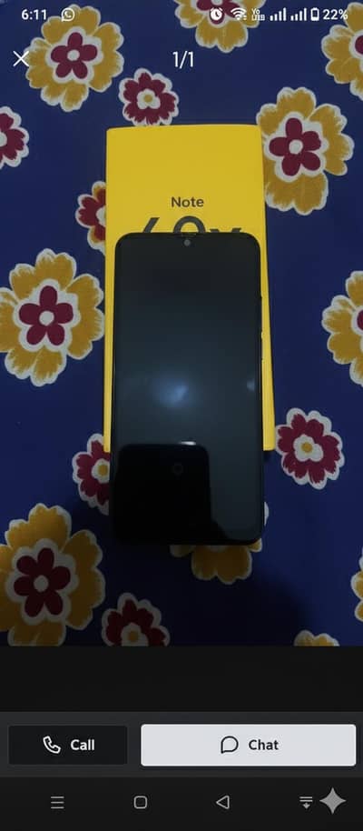 Realme note 60x with box