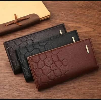 Men's leather wallet half crocodile design cash on delivery