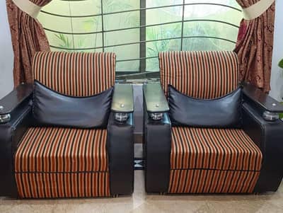 2 Complete Sofa Sets – Each Set 5 Seater | Good Condition