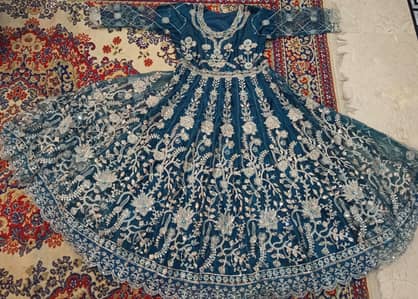 shirt , shalwar & dupatta  and heavy maxi