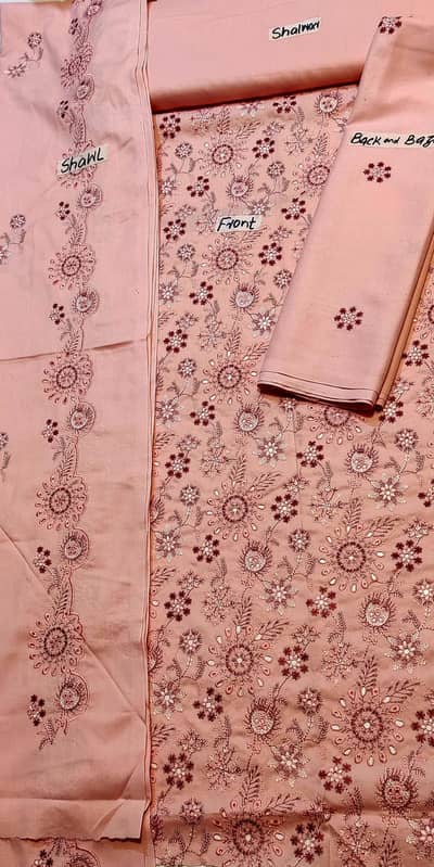 Peach Marina Embroidered