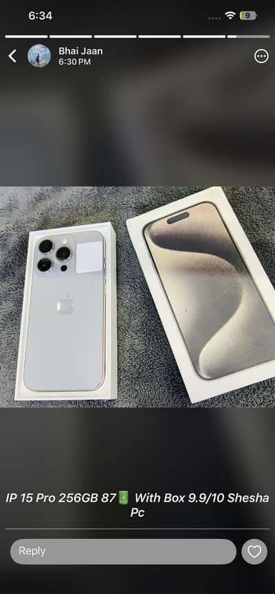 IPhone 15Promax non pta unlovk 97%Bh