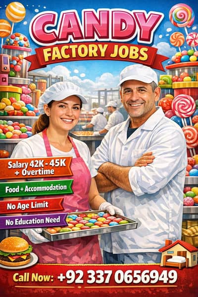 Candy Factory Production Staff | Male & Female | Job