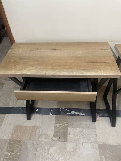 Modern Wooden Study / Console Table with Metal Legs