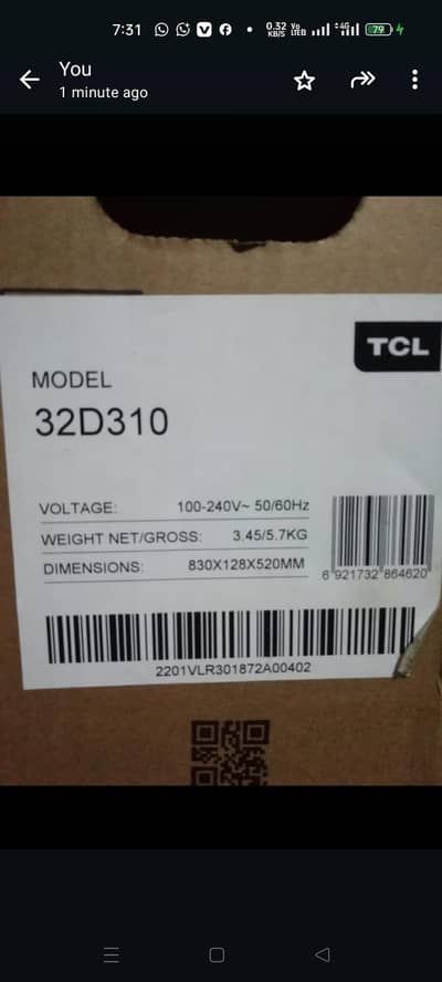 LED TCL company 32"
