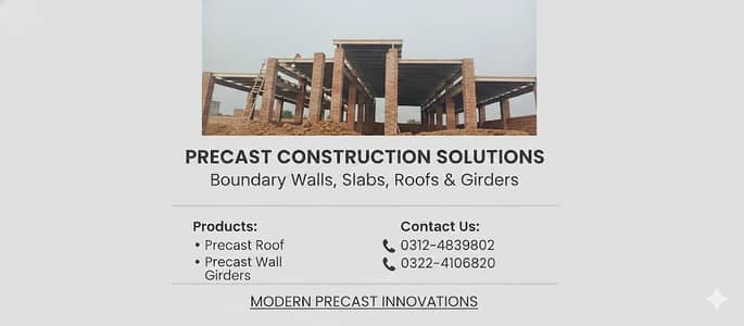 Precast Roof, RCC Slab & Boundary Wall Construction | Best Rates