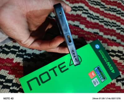 infinix note 40 condition 10/9