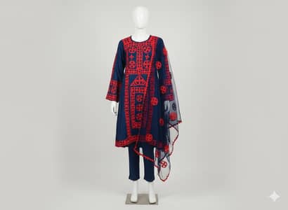 Balochi hand made 3pc suit