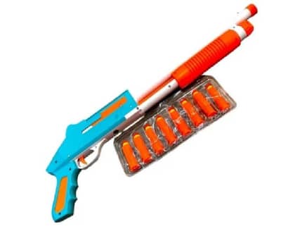 Pump Action soft dart bullet with 6 sheels and 6 bullets