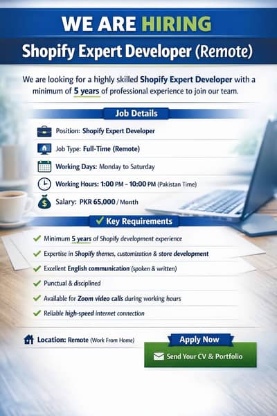 We’re Hiring a Shopify Expert Developer – Work From Home