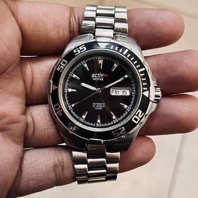 Wester automatic watch big dial with seiko movement