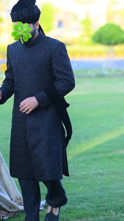Premium Black Groom Sherwani for Sale