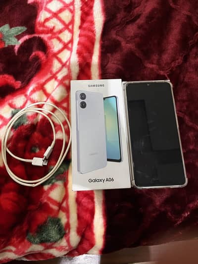 Galaxy A06 4gb, 128gb with 4 to 5 months warranty, box and cable.