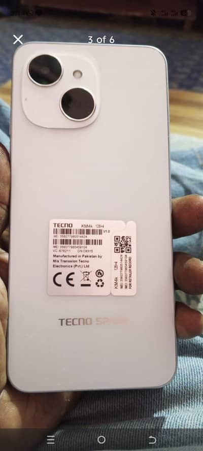 Techno spark 40c 4 ram 128 memory he mobile or charger he