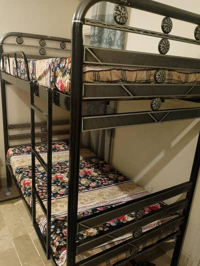 banker iron kids bed with metress