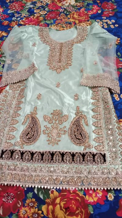 3 piece fully embroided suit
