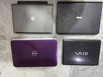 4 dead laptops dell toshiba sony  you can use them for parts