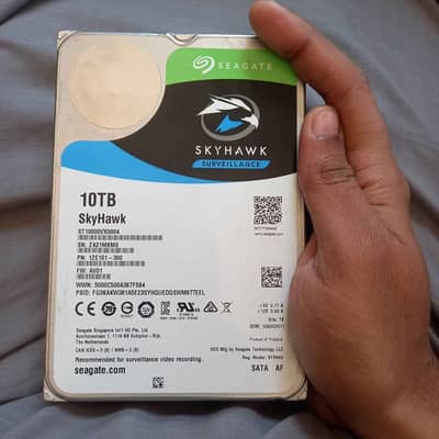 Seagate 10TB Hard Disk HHD Skyhawk 10/10 OK Read Description