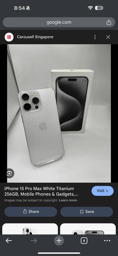 Iphone 15 pro max jv 256gb with 90 battery health with box &cable orgl