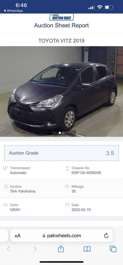 vitz 1.0 full option 2019/2022