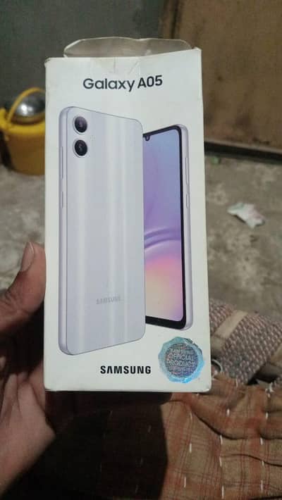 Samsung A 05 10 by 10  box with  charger