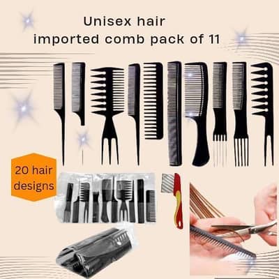Unisex Hair Important comb pak of 11 ( 20 hair designs).