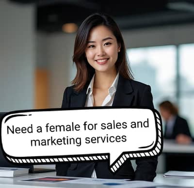 Female required for sales and marketing