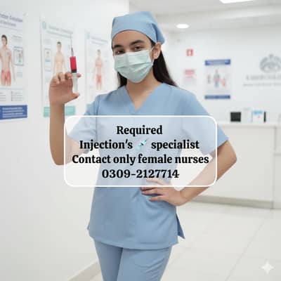 Required Female Nurses For Child Handling and administor injections