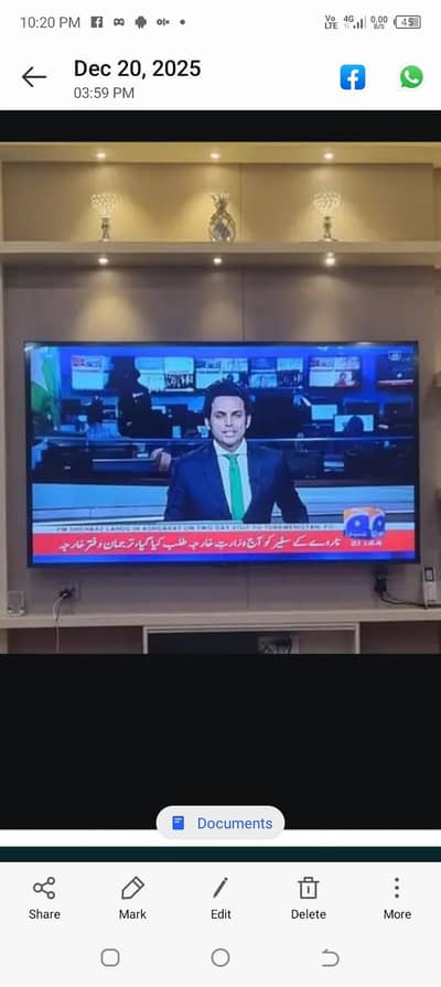 Samsung Led tv smart 65"  orgnl condition 10/9