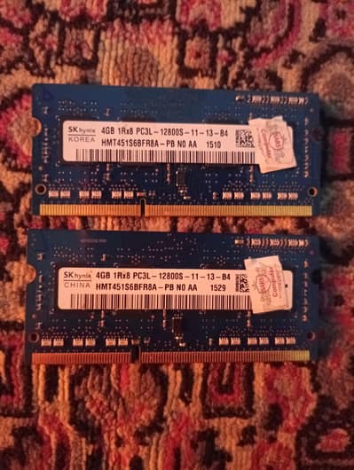 2    4gb ram ddr3 for sale Sk hynix
