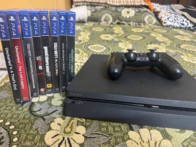 PS4 slim 500gb and CDs for sale