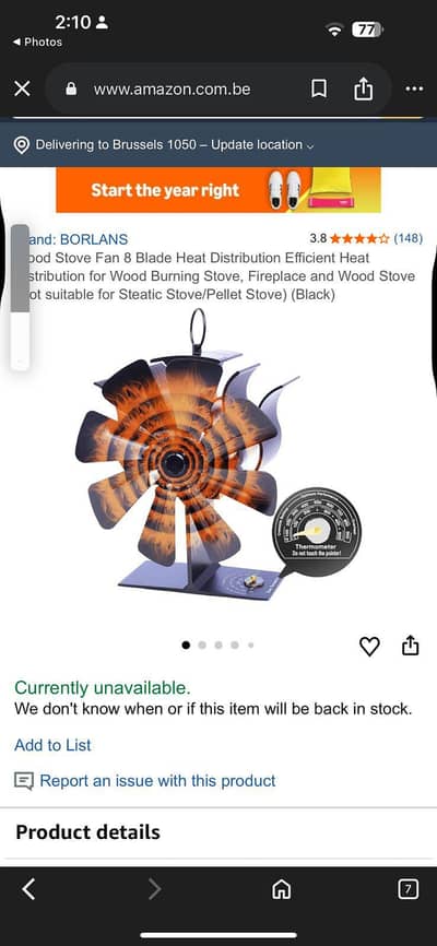 stove fan 8 blade heat distribution efficient heat. 03135638058