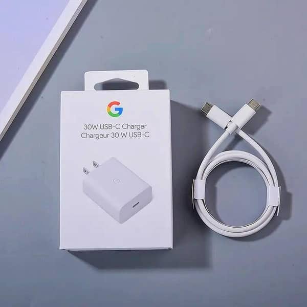 USA Original Google Pixel 30W USB-C Fast Charger Power Adapter (Model G9BR1) - Genuine & Rapid Charging for Pixel Devices