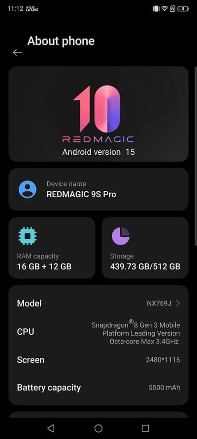 Zte nubia RedMagic 9S Pro
