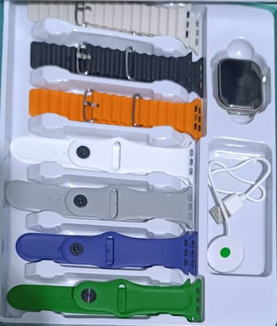 Crown top smart watch with 7 straps