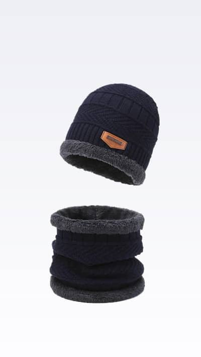 warm beanie and Face cover (pure wool)