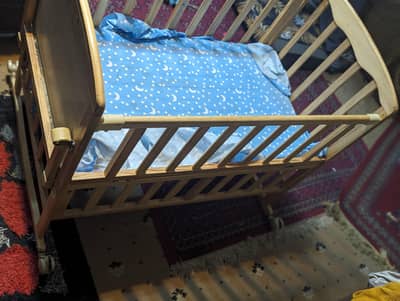 baby cot full new not use 1 month  fully 10/ 9 condition