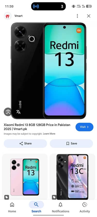 redmi 13c hai redmi ka. opttion nai tha isliya realme lagaya