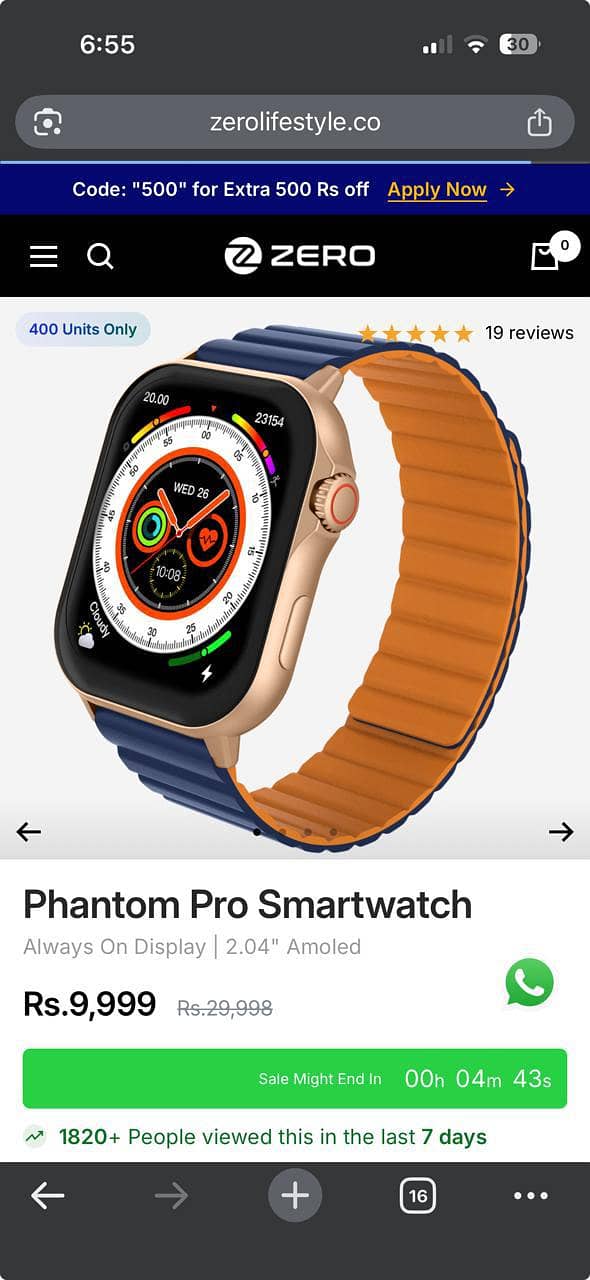 Zero Phantom Pro Smartwatch 0