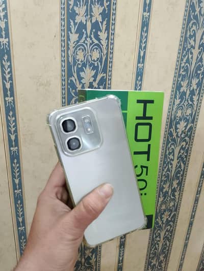 Hot 50i 6 gb 128 gb with box and 4 mounth Warnty
