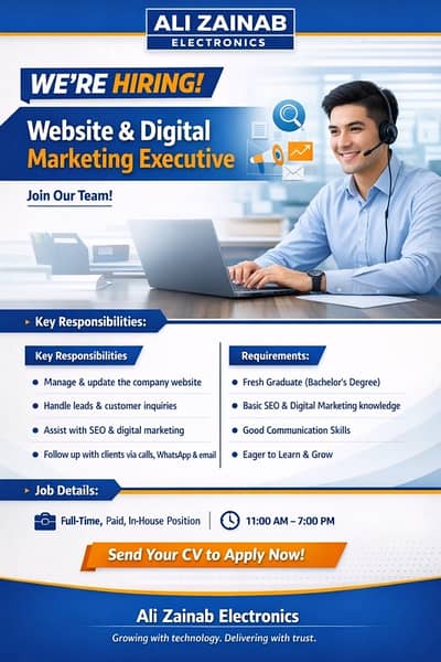 We’re Hiring | Website & Digital Marketing Executive