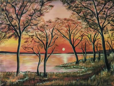 Nature Landscape Acrylic painting