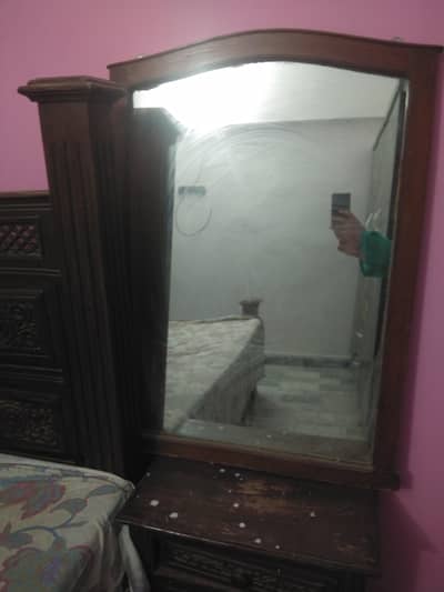 Mirror Hanging king Size Oak Wood Available For Sale