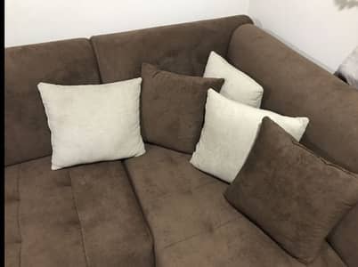 SHF Furnitures Brand New 9 Seater L Shaped Brown Sofa Set